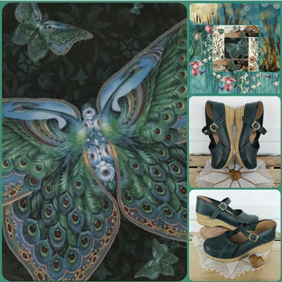 🌿Reserved for Ruthanne🌿Emerald Green Dansko Marcelle Mary Jane Cottage Boho 38 - Picture 3 of 12